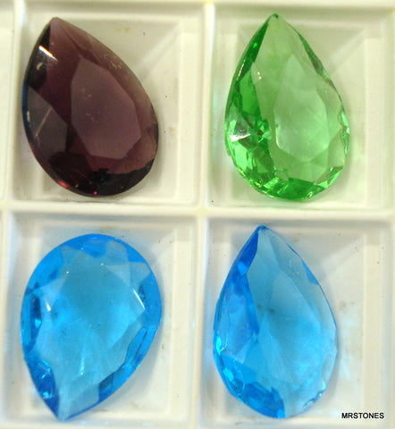 18x13mm (4320/2) TTC Pear Pendeloque Shape Unfoiled