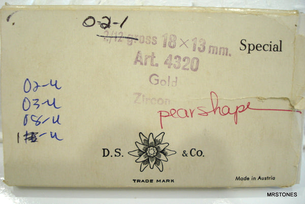 18x13mm (4320/2) TTC Pear Pendeloque Shape Unfoiled