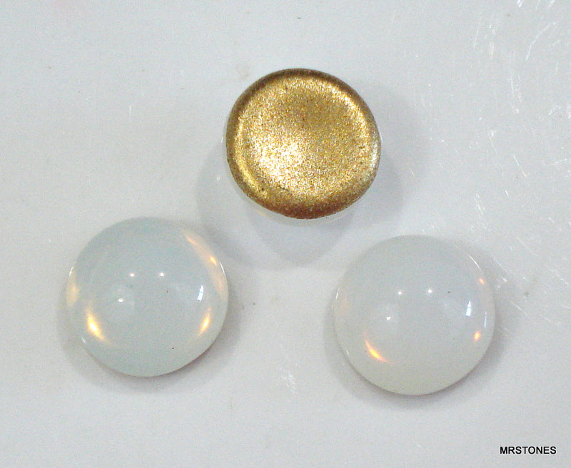 7mm (2194) Milky White Opal Round Cabochon