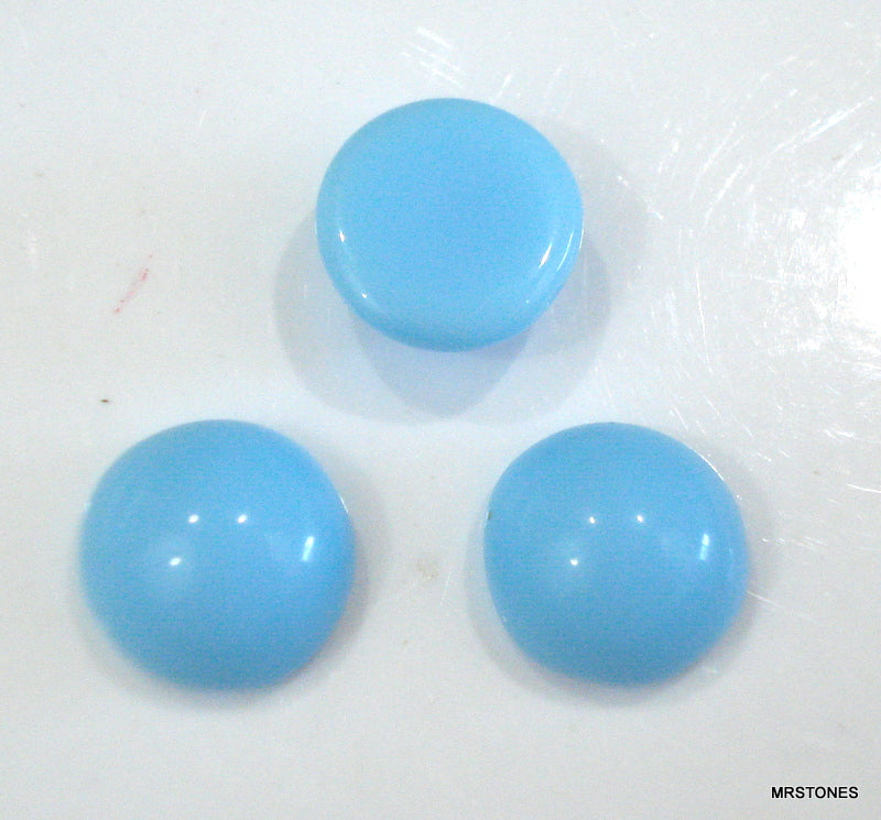 8mm (2194) Light Turquoise Blue Round Cabochon