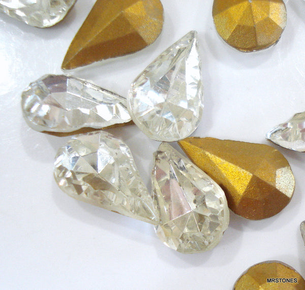 13x7.8mm (4315) Crystal Scalloped Pear Shape 1pc/$1.00 or 10pk/$6.95