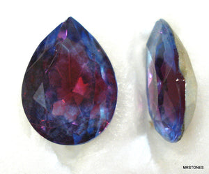 18x13mm (4320/2) Bi Color Light Sapphire Ruby Pear Pendeloque Shape