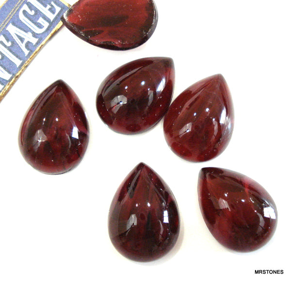 18x13mm (3332) Flawed Ruby Pear Pendaloque Shape Cabochon