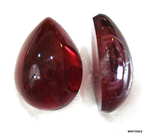 18x13mm (3332) Flawed Ruby Pear Pendaloque Shape Cabochon