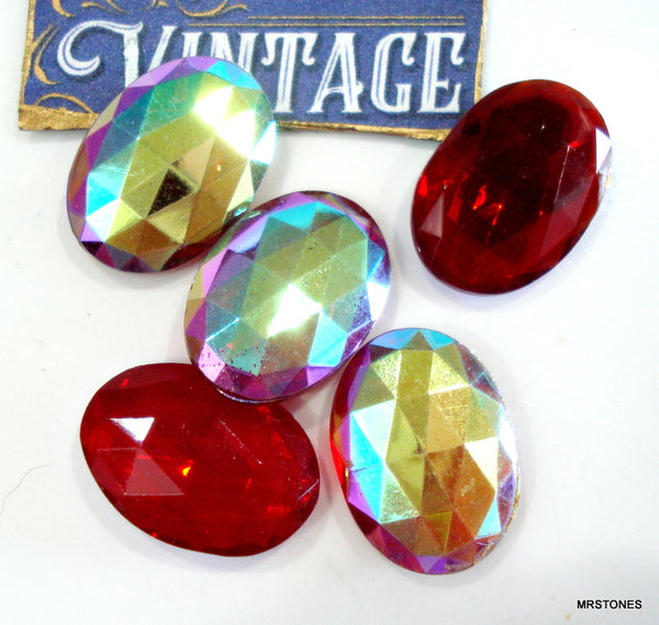 18x13mm (4190/2) Ruby AB Fully Faceted Top Oval Shape
