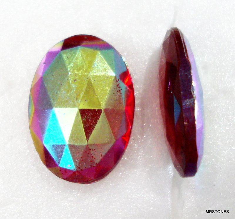 18x13mm (4190/2) Ruby AB Fully Faceted Top Oval Shape