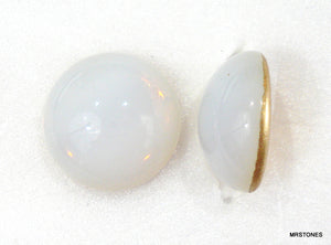 15mm (2194) White Opal Round Cabochon