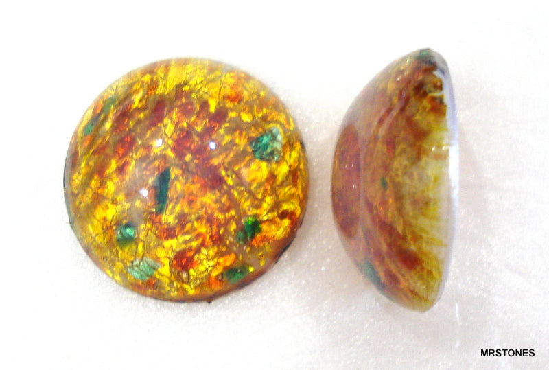 18mm (1684) Fire Opal Round Cabochon