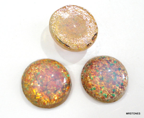 15mm (1684) Fire Opal Round Cabochon