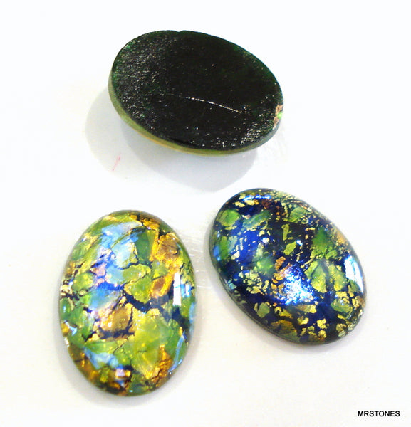 18x13mm (1685) Green Yellow Opal Oval Cabochon