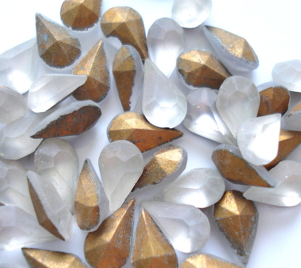 8x4.8mm (4300) Frosted Crystal Pear Shape