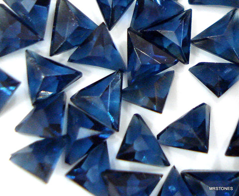 3.5MM (SS09) Simulated Sapphire French Cut Triangles (each or 10-pack)