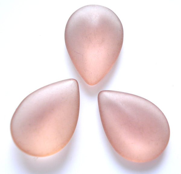 18x13mm (3101) Frosted Light Rose Pear Buff Top Doublets