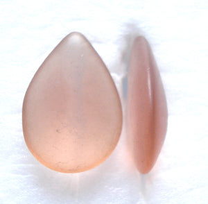 18x13mm (3101) Frosted Light Rose Pear Buff Top Doublets