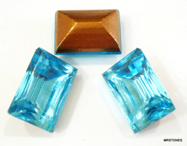 18x13mm (4510/2) Old Aqua Step Cut Cushion Shape