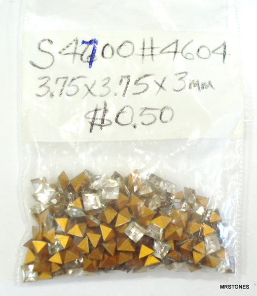3.75x3.75x3mm (4700) #46 Crystal Tapered Baguette