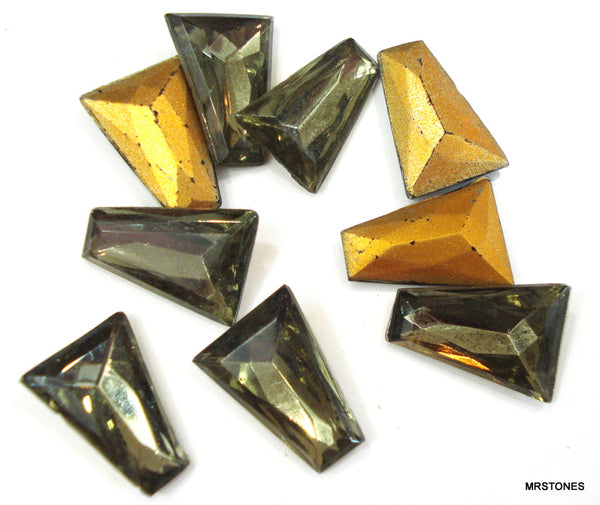 18x13x6mm (4700/2) Black Diamond Tapered Keystone Baguette