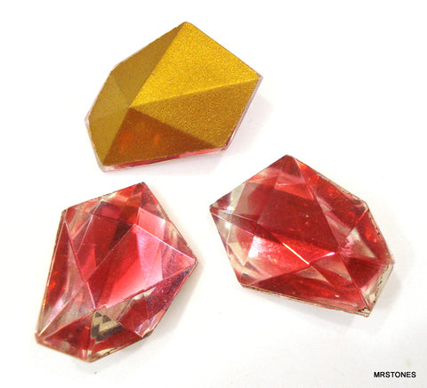 22x16mm (4740) Two Toned Ruby Crystal Gammatic Shape