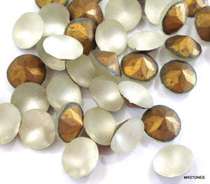 6.4mm (3189) (28ss) Crystal Matte Round Buff Top Doublet