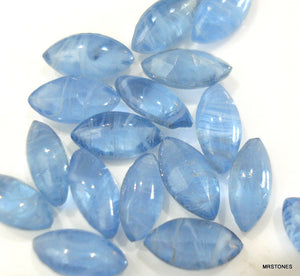 7x4mm (3146) Flawed Sapphire Unfoiled Marquise Navette Buff Top Doublet