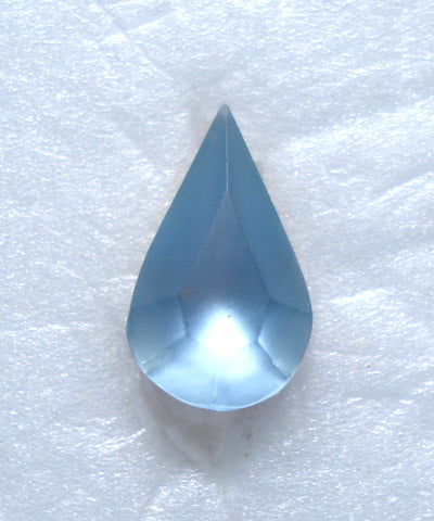 13x7.8mm (4300) Light Sapphire Frosted Matte Pear Shape