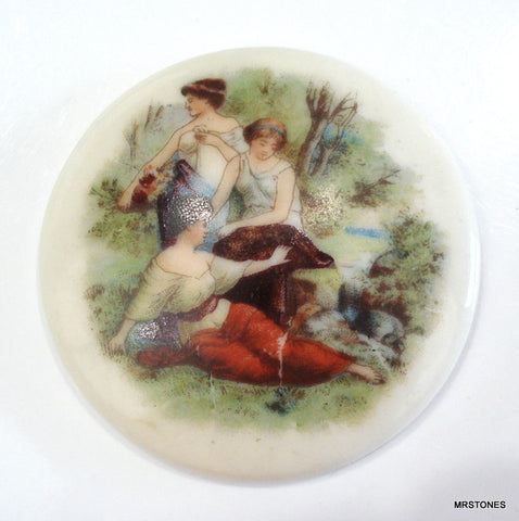 45mm Round Porcelain Romance Decal