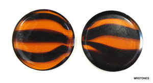 40mm (2194) Tortoise Glass Round Cabochon
