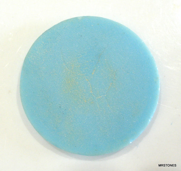 35mm (2194) Blue Turquoise Round Cabochon