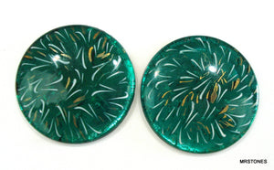 35mm (1684) Emerald Specialty Round Cabochon