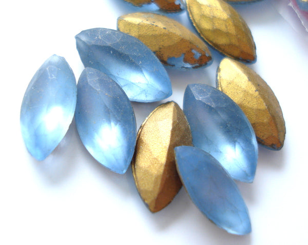 10x5mm (4200/2) TTC Light Sapphire Frosted Marquise Navette