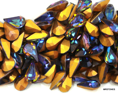 10x6mm (4300) Vitrail Dark Pear Shape