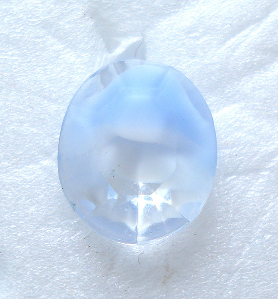12x10mm (4100) Light Blue Givre Unfoiled Oval