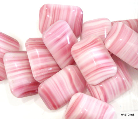 18x13mm (3436) Pink White Cushion Octagon Buff Top Doublet