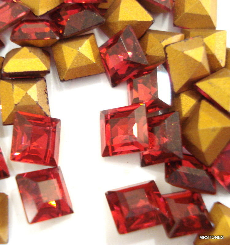5mm (4410) Ruby Red Step Cut Square Shape