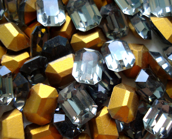 8x6mm (4600) Black Diamond Swarovski Cushion Octagon 1 Gross Pkg (144)