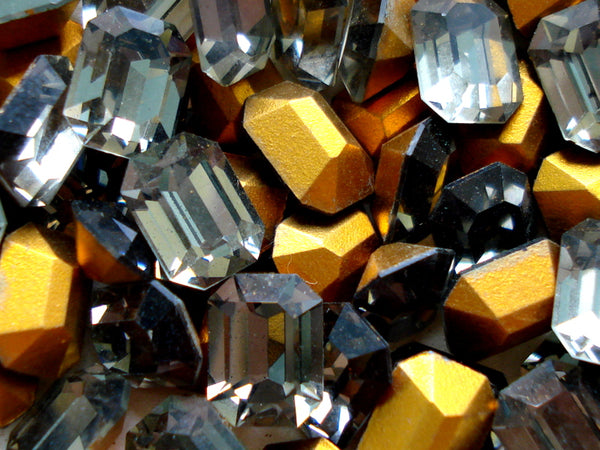 8x6mm (4600) Black Diamond Swarovski Cushion Octagon 1 Gross Pkg (144)