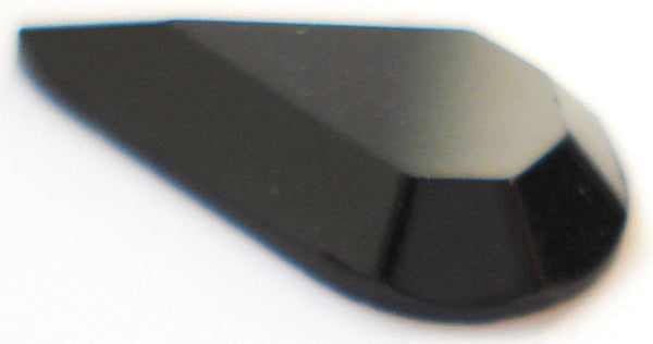 10x6mm (2300/2) Jet Black Flat Back Pear Shape