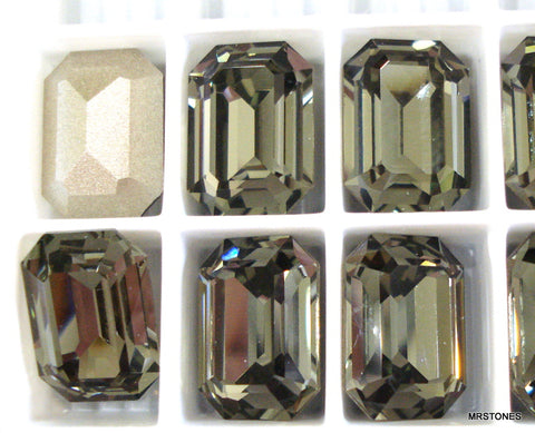 14x10mm (4610) Black Diamond Cushion Octagon