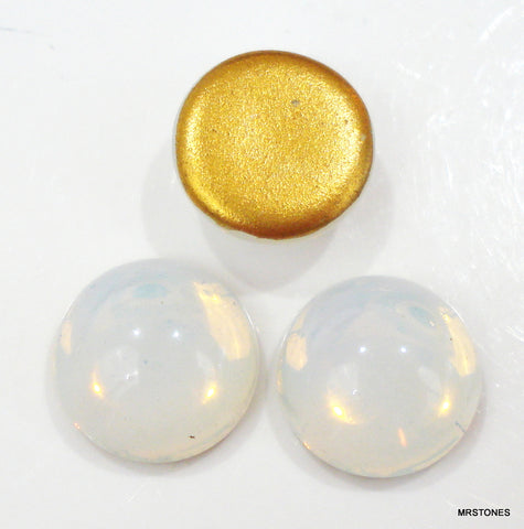 13mm (2194) White Opal Round Cabochon