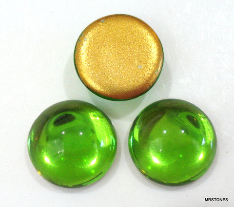 13mm (2194) Peridot Glass Round Cabochon