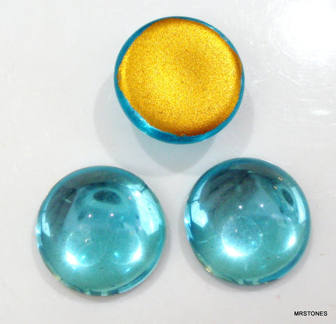 15mm (2194) Aqua Round Cabochon