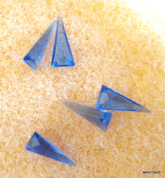 Synthetic Spinel Peak Triangle Stones Sapphire 4x2mm, 4.5x2mm, 4.5x2.5mm