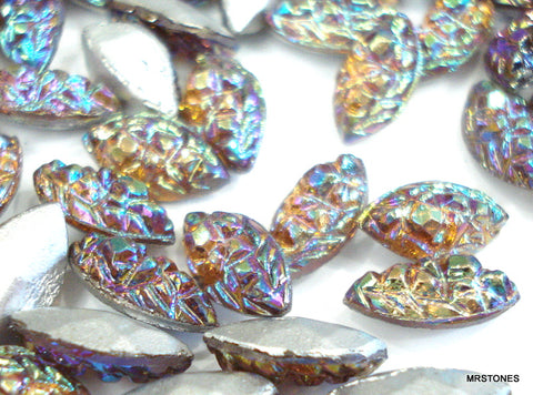10x5mm (3146) Smoked Topaz AB Nugget Top Marquise Navette BTD