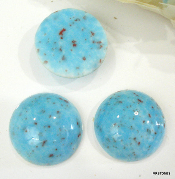 18mm (1684) Matrix Round Cabochon Coral or Turquoise