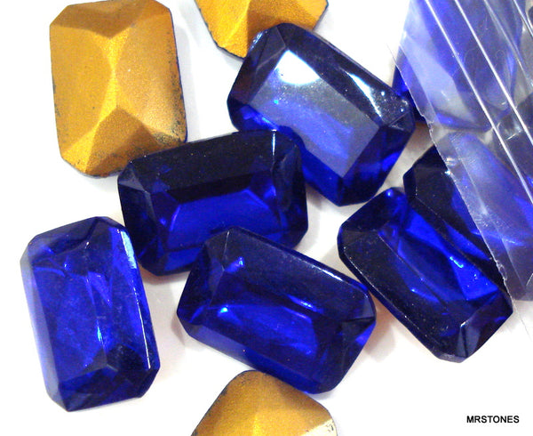 18x13mm (4626/2) Rich Cobalt Blue Cushion Octagon Shape