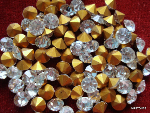 5.1-6.4mm (1100/2) (20-30ss) Crystal Demi Finish Chaton Rounds 200pc Lot