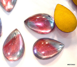15x10mm (3331) Light Sapphire Ruby Bi-Color Pear Cabochon