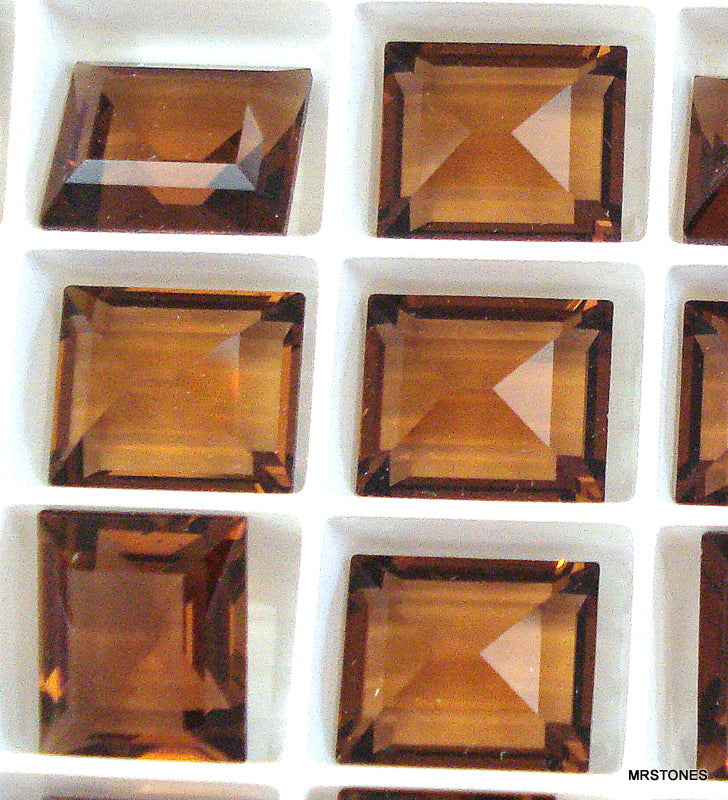 12x10mm (4510) Smoked Topaz Unfoiled Cushion / Baguette Shape
