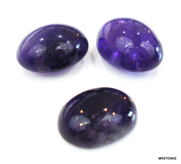 18x13mm Natural Amethyst Oval Cabochon