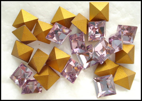 10mm (4400) Light Amethyst Square Shape